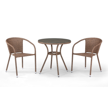 Комплект плетеной мебели T282ANT/Y137C-W56 Light brown