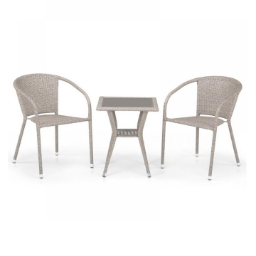 Комплект плетеной мебели T25C/Y137C-W85 Latte (2+1)