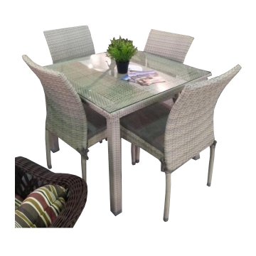 Комплект плетеной мебели T257C/Y380C-W85-90x90 Latte 4PCS