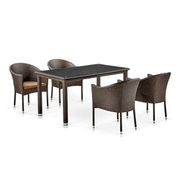 Комплект плетеной мебели T256A/Y350A-W53 Brown 4Pcs