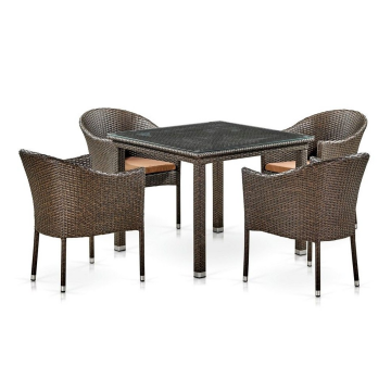 Комплект плетеной мебели T257A/Y350A-W53 Brown 4Pcs