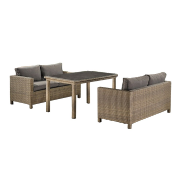 Комплект плетеной мебели T256B/S59B-W65 Light brown