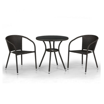 Комплект плетеной мебели T282ANT/Y137C-W53 Brown (2+1)