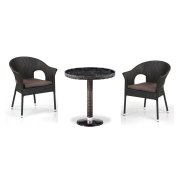 Кофейный комплект плетеной мебели T601/Y79A-W53 Brown (2+1)