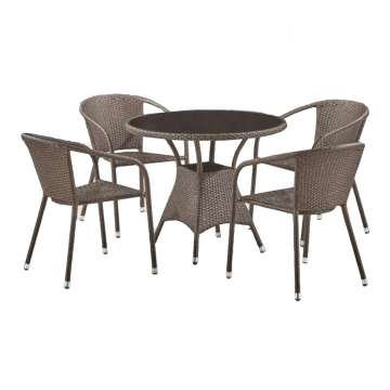 Комплект плетеной мебели T197ANS-W53/Y137C-W53 Brown 4Pcs