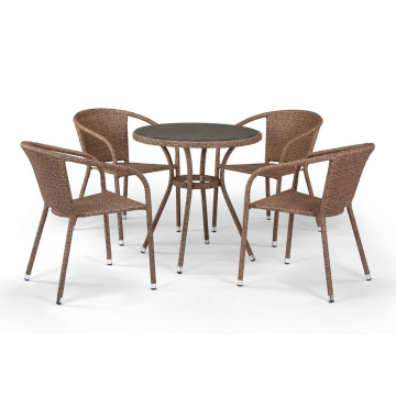 Комплект плетеной мебели T282ANT/Y137C-W56 Light Brown 4Pcs