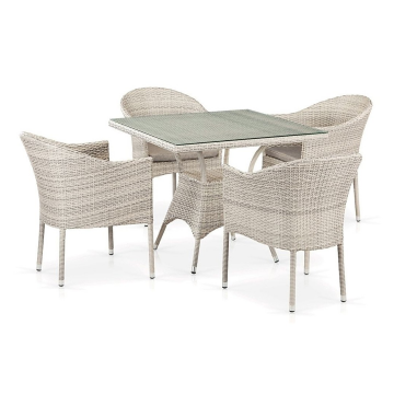 Комплект плетеной мебели T190B/Y350A-W85-90x90 Latte 4Pcs