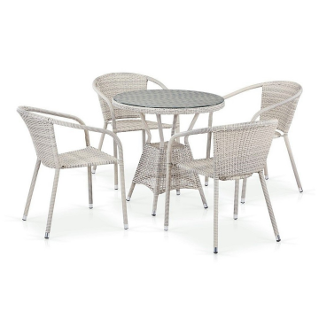 Комплект плетеной мебели T705ANT/Y137C-W85 4Pcs Latte