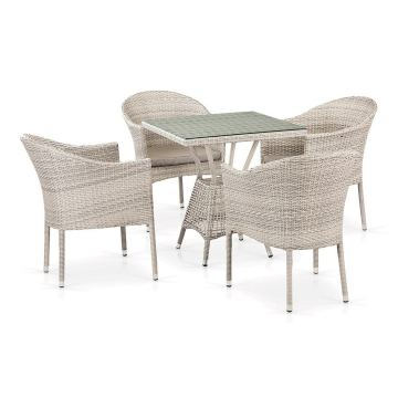 Комплект плетеной мебели T706/Y350-W85 4Pcs Latte