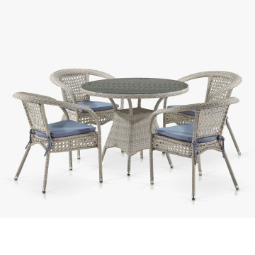 Комплект плетеной мебели Лион-1C T220CT/Y32-W85 Latte 4Pcs (4+1)