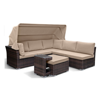 Диван-трансформер из искусственного ротанга AFM-320B Brown