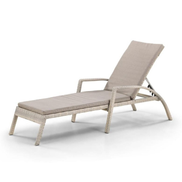 Шезлонг-лежак плетеный A30C2-W85 Latte с матрасом
