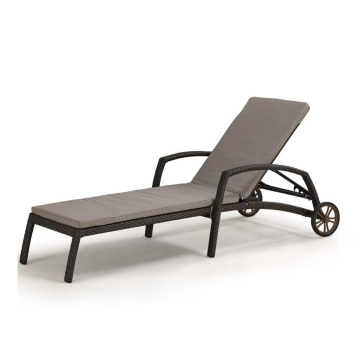 Шезлонг-лежак плетеный A35A2-W53 Brown с матрасом