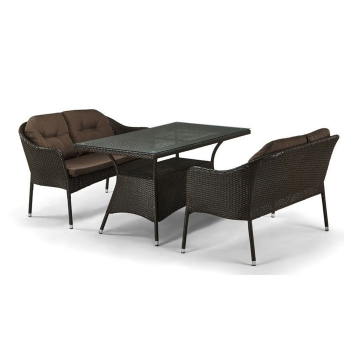 Комплект плетеной мебели T198A/S54A-W53 Brown