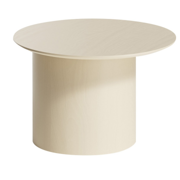 Столик Type D 60 см со смещенным основанием D 39 см (молочный)
