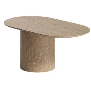 Столик Type овальный, основание D 29 см (беленый дуб)