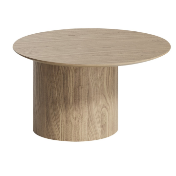 Столик Type D 80 см со смещенным основанием D 39 см (беленый дуб)