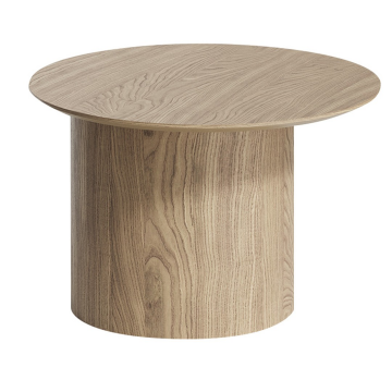 Столик Type D 60 см со смещенным основанием D 39 см (беленый дуб)