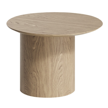 Столик Type D 50 см со смещенным основанием D 29 см (беленый дуб)