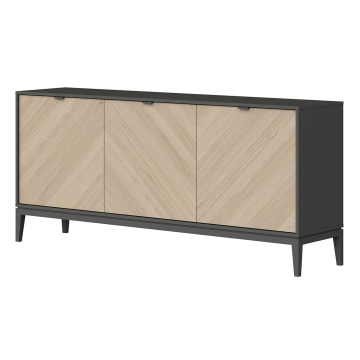 Тумба Fjord 3 двери глубина 55 см (темно-серый)