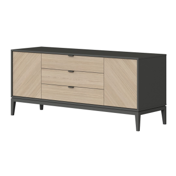 Тумба Fjord 2 двери 3 ящика (темно-серый)