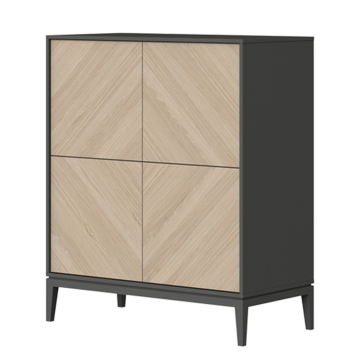 Шкаф Fjord 4 двери (темно-серый)