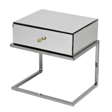 Тумба зеркальная с ящиком каркас н/ж сталь хром 50*40*51см