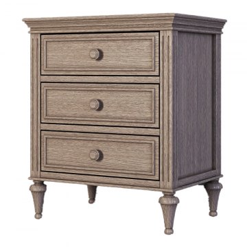 Тумба прикроватная с 3-я ящиками Riverdi, светлый дуб