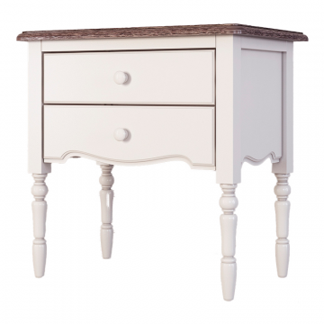 Прикроватная тумба с 2-я ящикaми Leblanc, белая