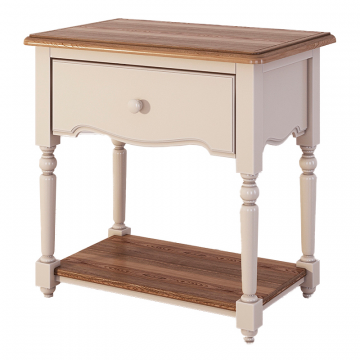 Прикроватная тумба с ящиком и полкой Leblanc, бежевая