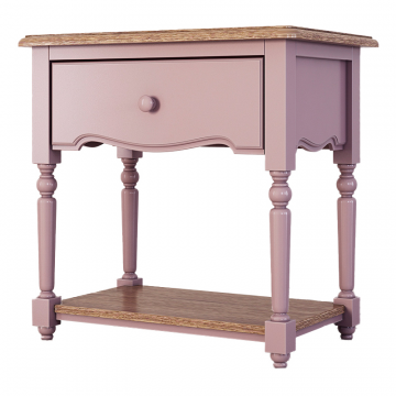 Прикроватная тумба с ящиком и полкой Leblanc, лаванда