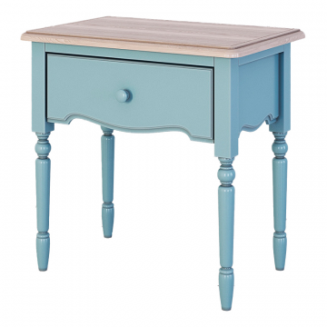 Прикроватная тумба с ящиком Leblanc, голубая