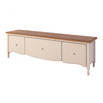 Тумба под ТВ с 3-я ящиками широкая Leblanc, бежевая