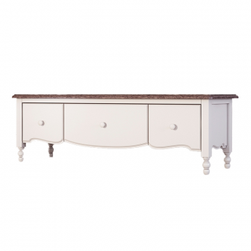 Тумба под ТВ с 3-я ящиками Leblanc, белая