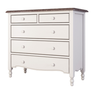 Комод 5 ящиков Leblanc, белый W-L114