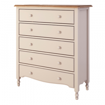 Комод бельевой 5 ящиков Leblanc, бежевый