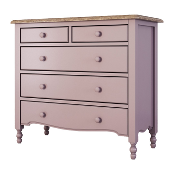 Комод 5 ящиков Leblanc, лаванда W-LL114