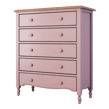 Комод бельевой 5 ящиков Leblanc, лаванда