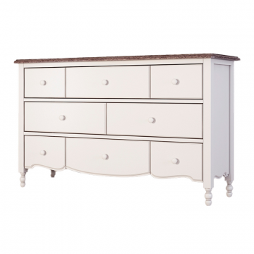 Комод бельевой 8 ящиков Leblanc, белый