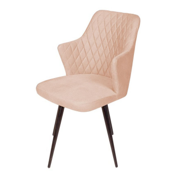 Стул поворотный на 90 градусов, функция возврата, антишум Hunt, бархат бежевый 5 / чёрный конус 13758