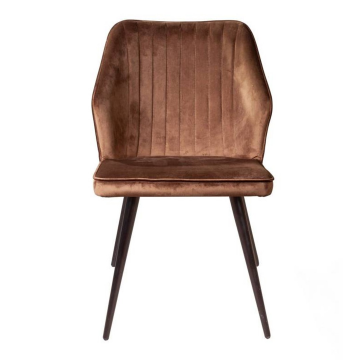 Стул Berg поворотный 360 градусов, бархат коричневый 12/ черный конус 13829