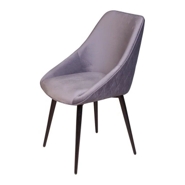 Стул Neo ромб, поворотный на 90 градусов, функция возврата, антишум, бархат светло-серый 26/опора конус 14039