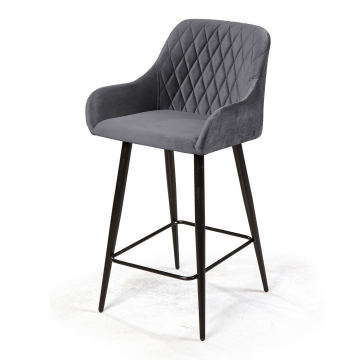 Стул полубарный Robert, бархат серый 27 76776