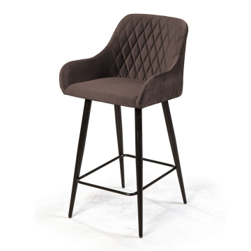 Стул полубарный Robert, бархат антрацит 14 76779