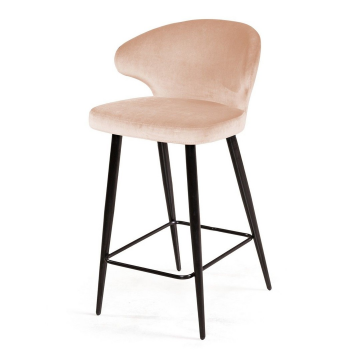 Стул полубарный Richard, бархат бежевый 5 13786