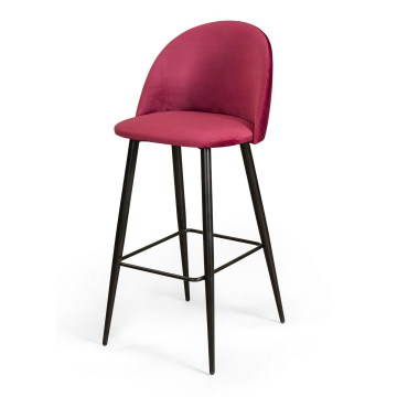 Cтул барный Thomas, бархат красный 16 78250