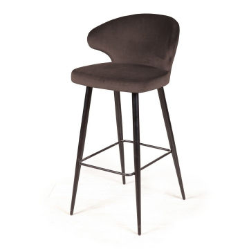 Стул барный Richard, бархат коричневый 12 13792