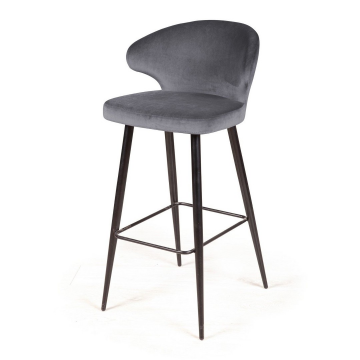 Стул барный Richard, бархат серый 27 13795