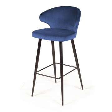 Стул барный Richard, бархат синий 29 13796