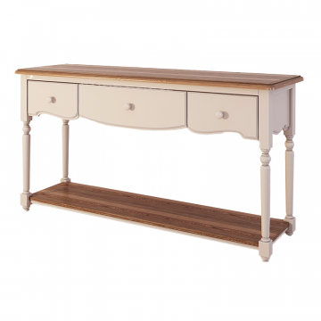 Консоль с 3-я ящиками и полкой Leblanc, бежевая